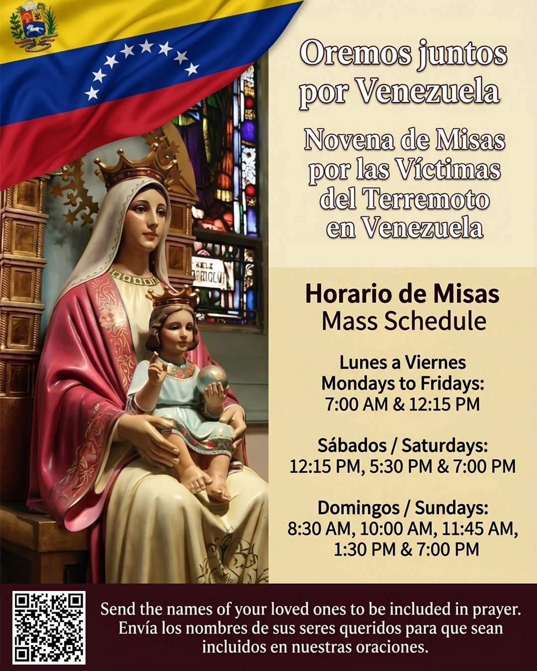 Novena of Masses for the Victims of the Earthquake in Venezuela                                                                                                                                                                                                                                             